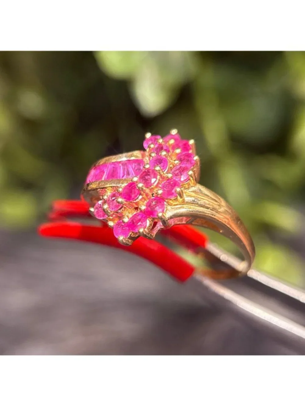 Stunning‎ 14K Gold Rubies Ring